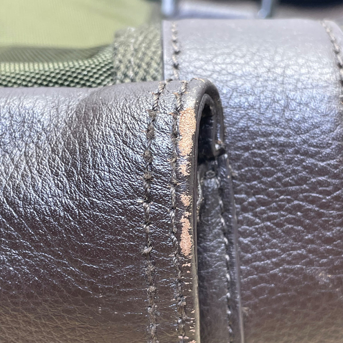 Banana Republic Unisex Olive Nylon & Leather Buckle Accents Weekend Travel Bag