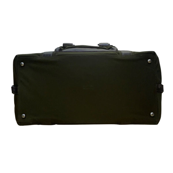 Banana Republic Unisex Olive Nylon & Leather Buckle Accents Weekend Travel Bag