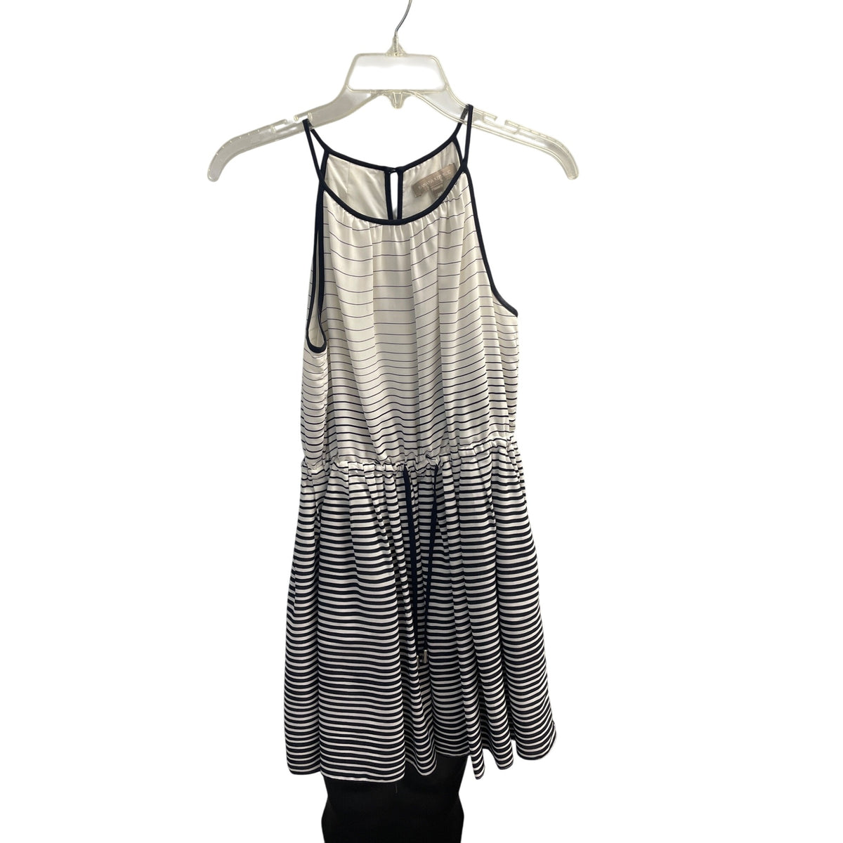 Banana Republic Womens Black & White Striped Dress Size 2P Sleeveless Casual