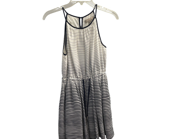 Banana Republic Womens Black & White Striped Dress Size 2P Sleeveless Casual