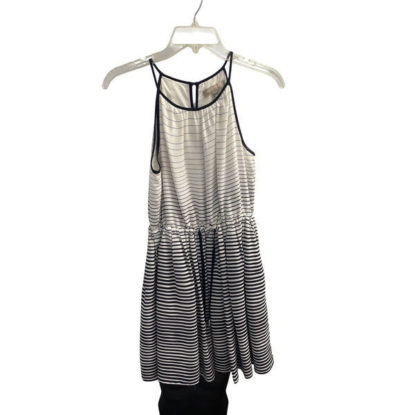Banana Republic Womens Black & White Striped Dress Size 2P Sleeveless Casual