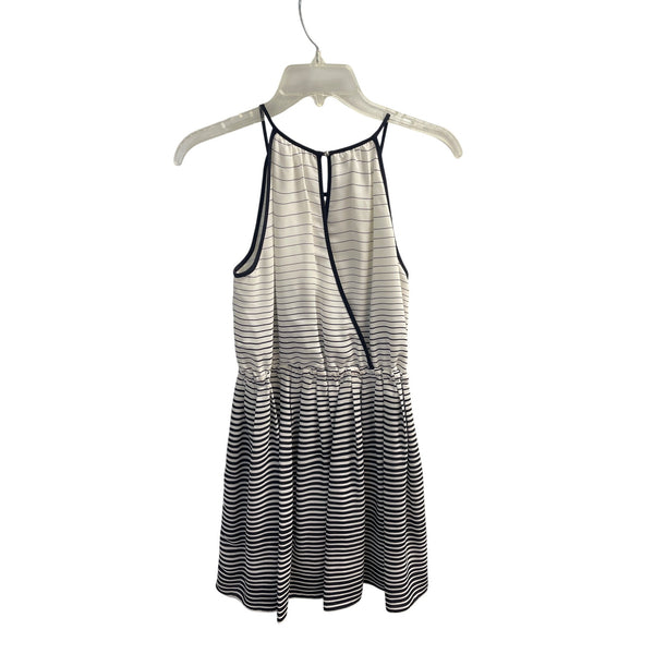 Banana Republic Womens Black & White Striped Dress Size 2P Sleeveless Casual