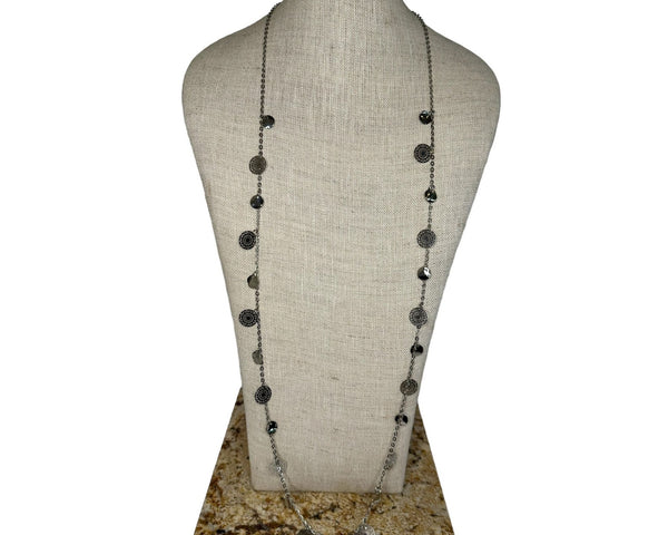 Daisy Fuentes Silver Tone Long Necklace - 43in