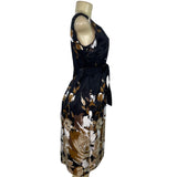 Soho Apparel Floral Sleeveless Dress With Belted Waist & Back Zipper Size 6