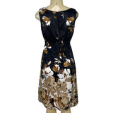 Soho Apparel Floral Sleeveless Dress With Belted Waist & Back Zipper Size 6