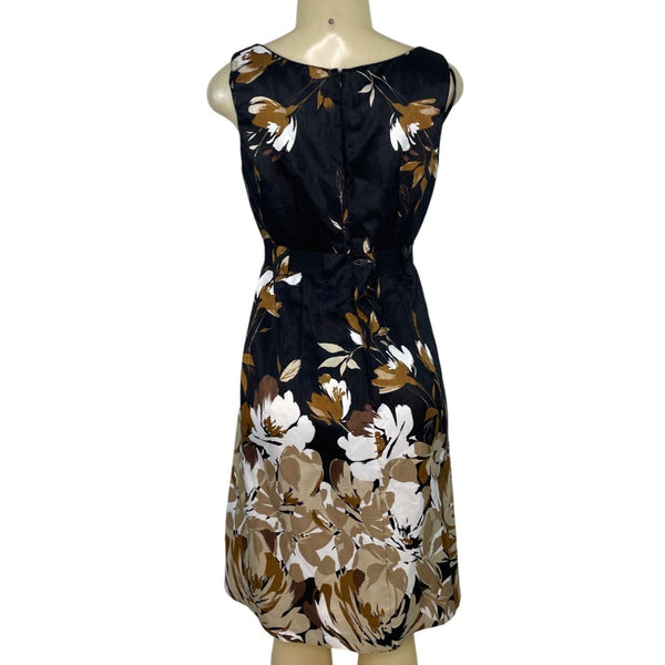 Soho Apparel Floral Sleeveless Dress With Belted Waist & Back Zipper Size 6