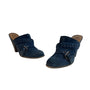 Nine West Women's Medium Blue Suede Jeston Mule Platfomr Shoes Sz 9M