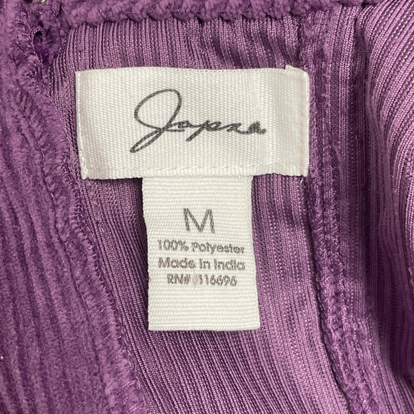 Jayes Womens Purple Mini Dress Corduroy Texture Sleeveless Zipper Size M