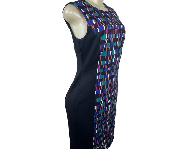 Calvin Klein Women’s Sleeveless Sheath Dress With Colorful Geometric Print Sz 6