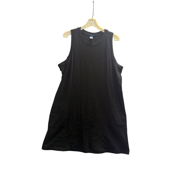 Old Navy Womens Black Sleeveless Tank Top 100% Cotton Relaxed Fit Size XL