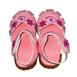 K k Blongxie Toddler Girl's Pink Wrap Toe Soft Flower Sandal Shoes Sz 24