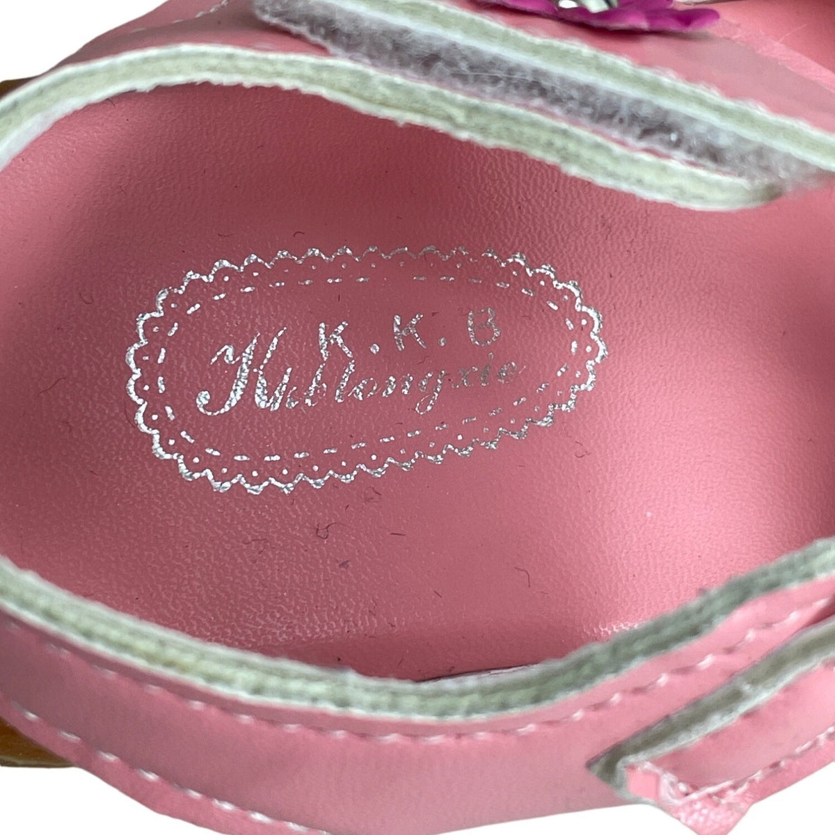 K k Blongxie Toddler Girl's Pink Wrap Toe Soft Flower Sandal Shoes Sz 24