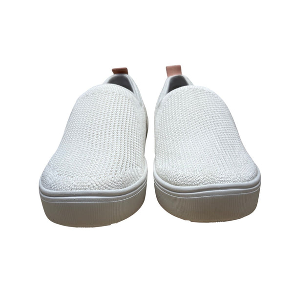 Dr. Scholl's Women’s White & Beige Mesh Dreamy Knit Slip-On Shoes Sz 7.5M