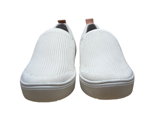Dr. Scholl's Women’s White & Beige Mesh Dreamy Knit Slip-On Shoes Sz 7.5M