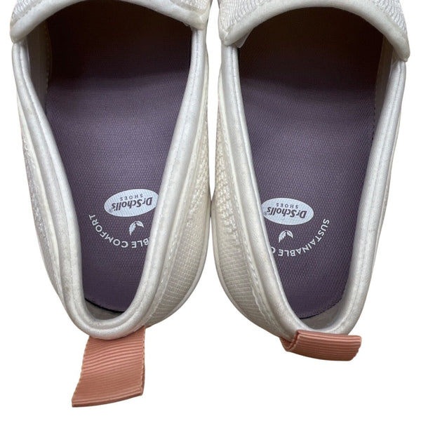 Dr. Scholl's Women’s White & Beige Mesh Dreamy Knit Slip-On Shoes Sz 7.5M