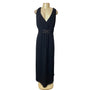 City Chic Elegant Black V-neckline with Sparkle Beading Maxi Dress Sz L