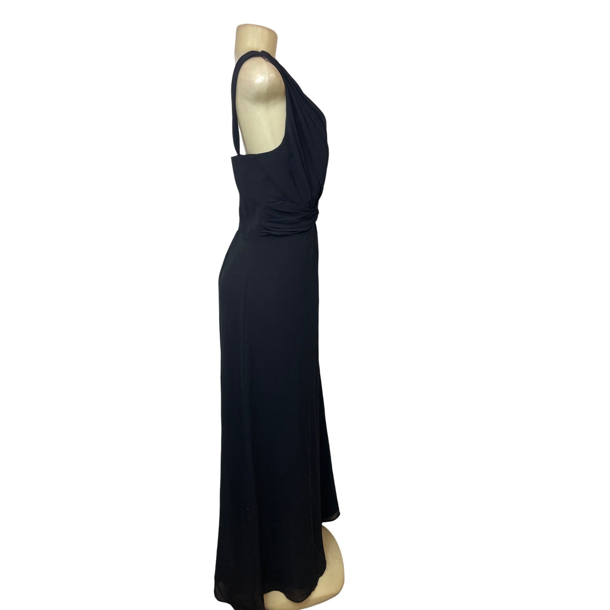 City Chic Elegant Black V-neckline with Sparkle Beading Maxi Dress Sz L