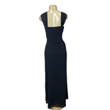 City Chic Elegant Black V-neckline with Sparkle Beading Maxi Dress Sz L