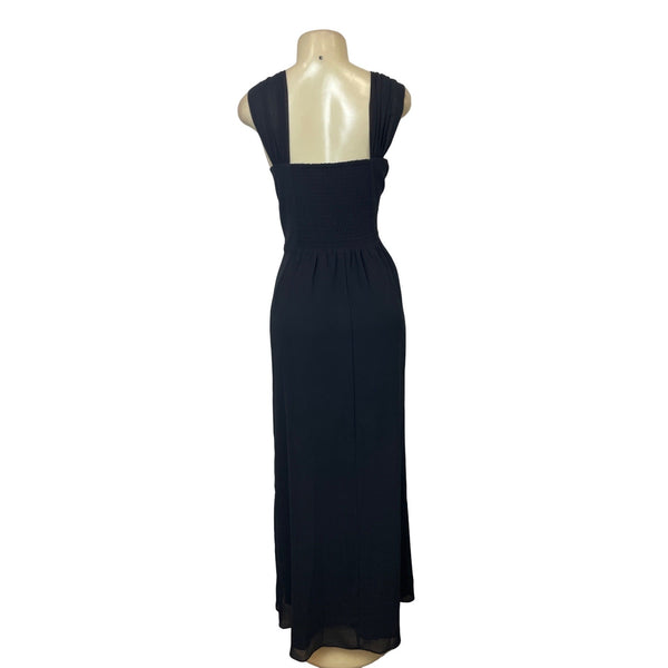 City Chic Elegant Black V-neckline with Sparkle Beading Maxi Dress Sz L