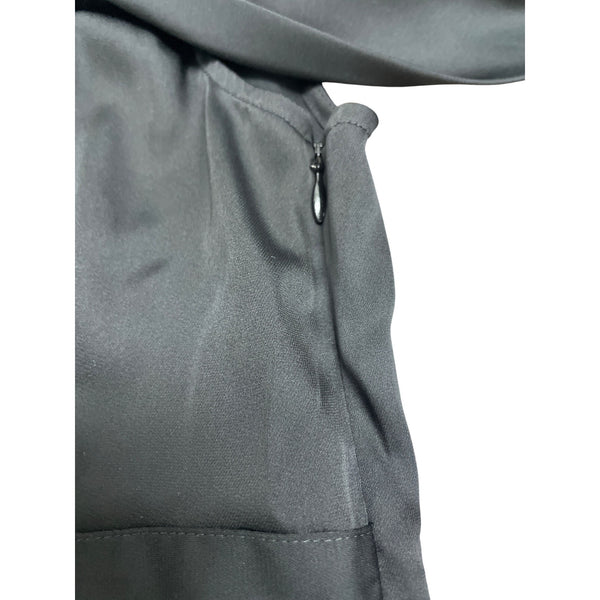 Ann Taylor Loft Womens Black Satin Blouse With Tie Accent Size 8 Chic