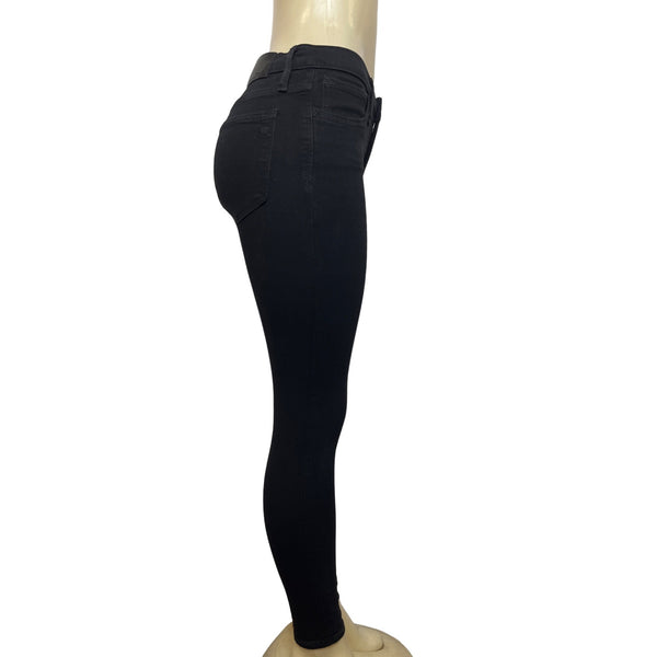 Madewell Women's Black Jeans with Front Zipper and Buton Sz 26