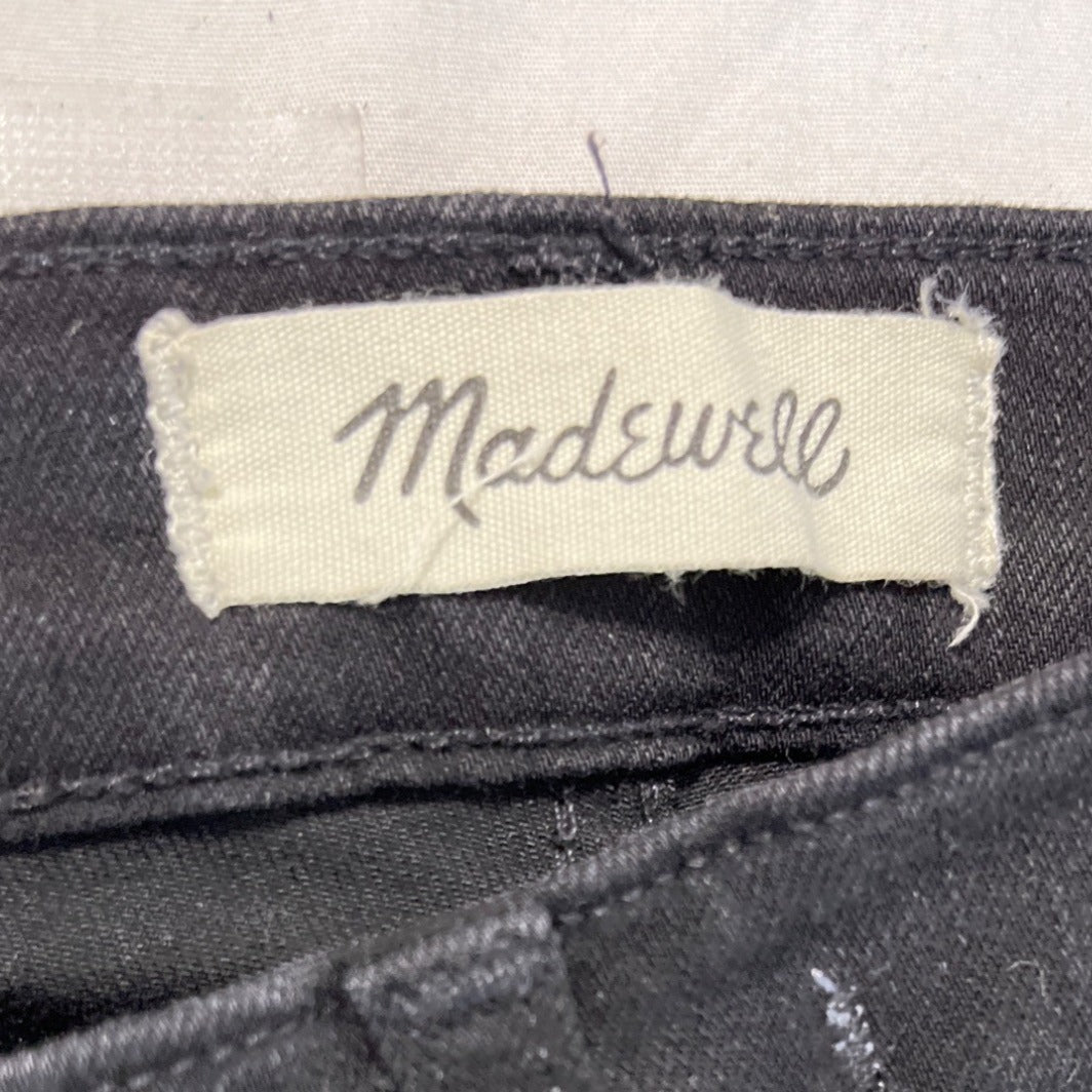 Madewell Women's Black Jeans with Front Zipper and Buton Sz 26