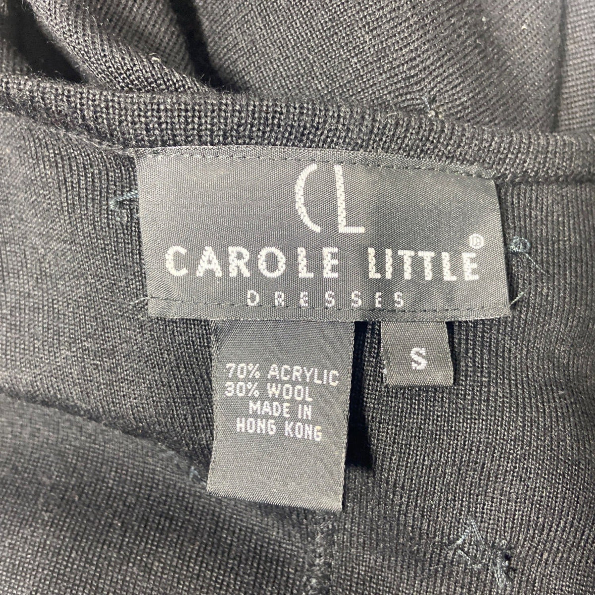 Carole Little Women's Black Shift Dress with Decorative Beads Sz S