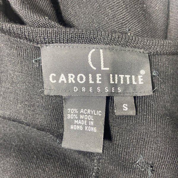 Carole Little Women's Black Shift Dress with Decorative Beads Sz S