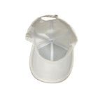 Shiny White Baseball Cap With Gold 