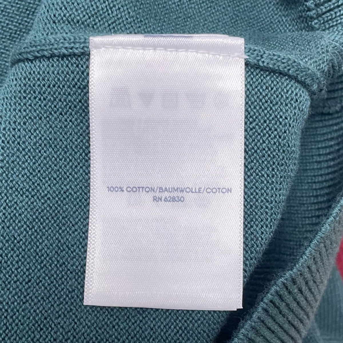 Lands End Mens Green Cotton Quarter Zip Pullover Sweater Sz Medium - New