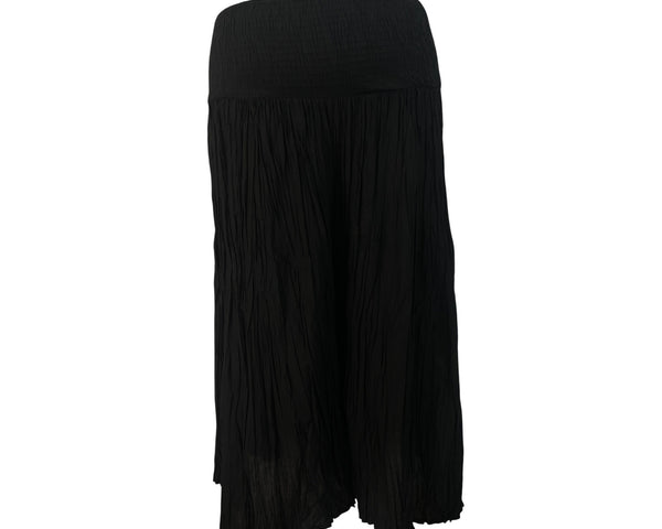 Sandy Starkman Womens Black Crinkled Maxi Pants Size 1X - New