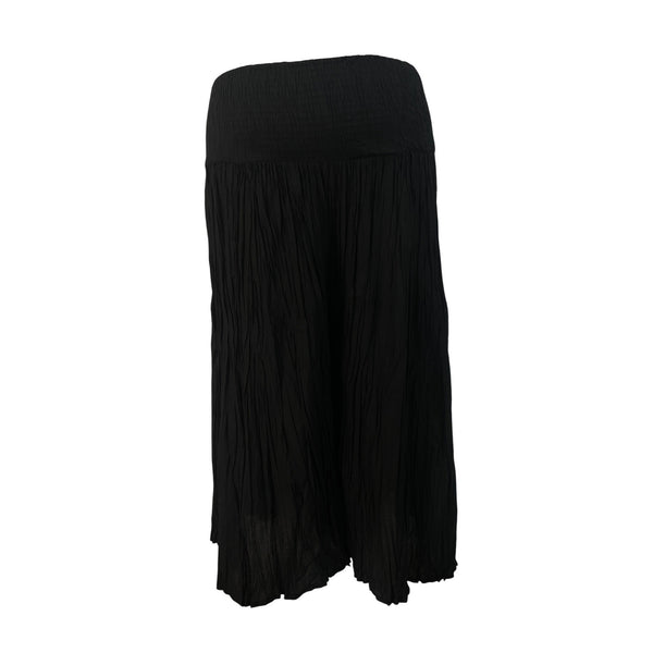 Sandy Starkman Womens Black Crinkled Maxi Pants Size 1X - New