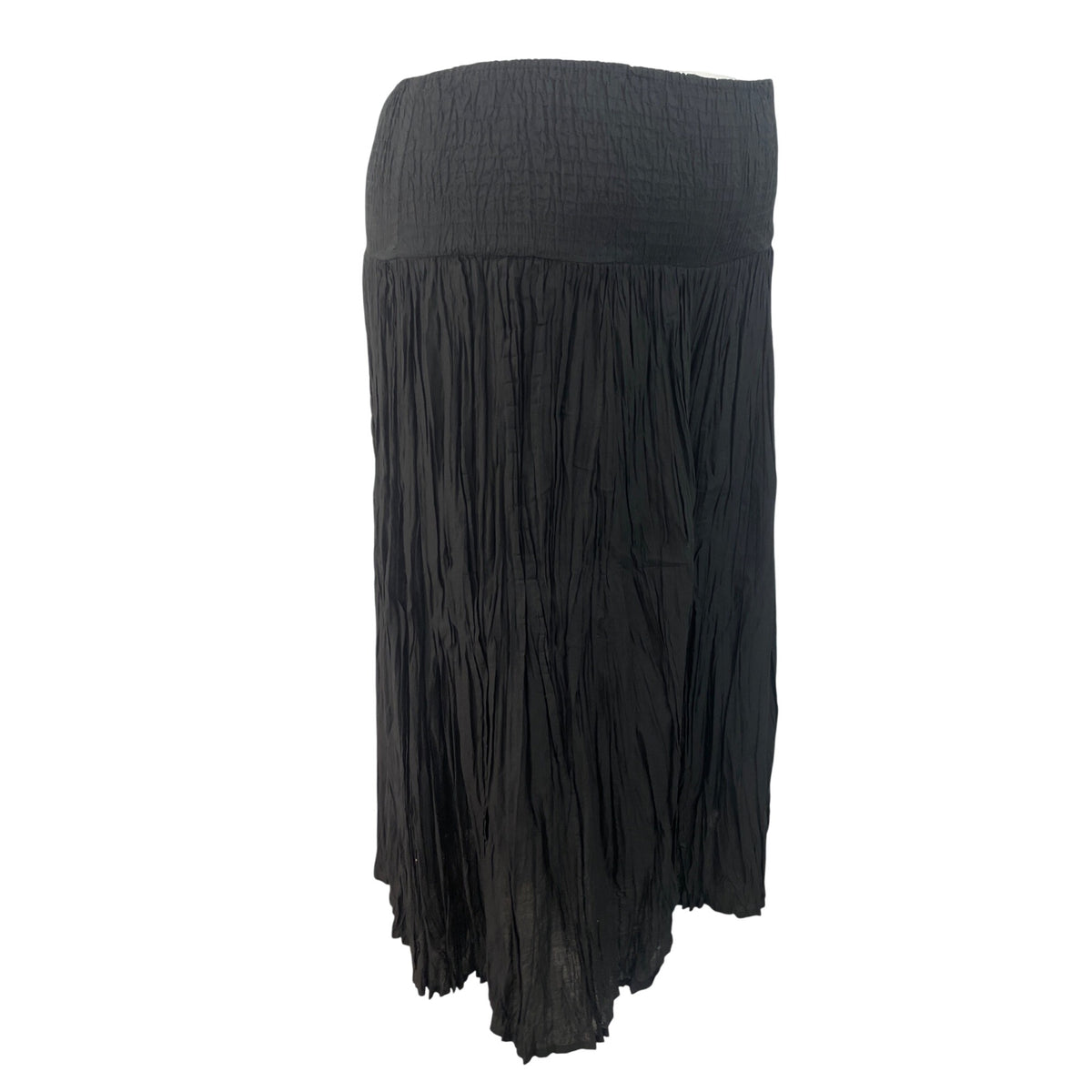 Sandy Starkman Womens Black Crinkled Maxi Pants Size 1X - New