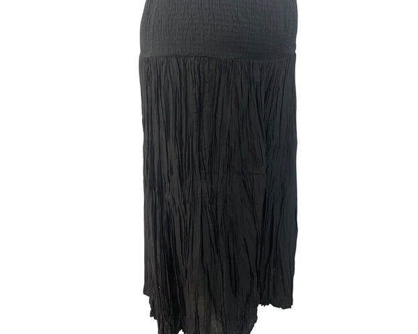 Sandy Starkman Womens Black Crinkled Maxi Pants Size 1X - New