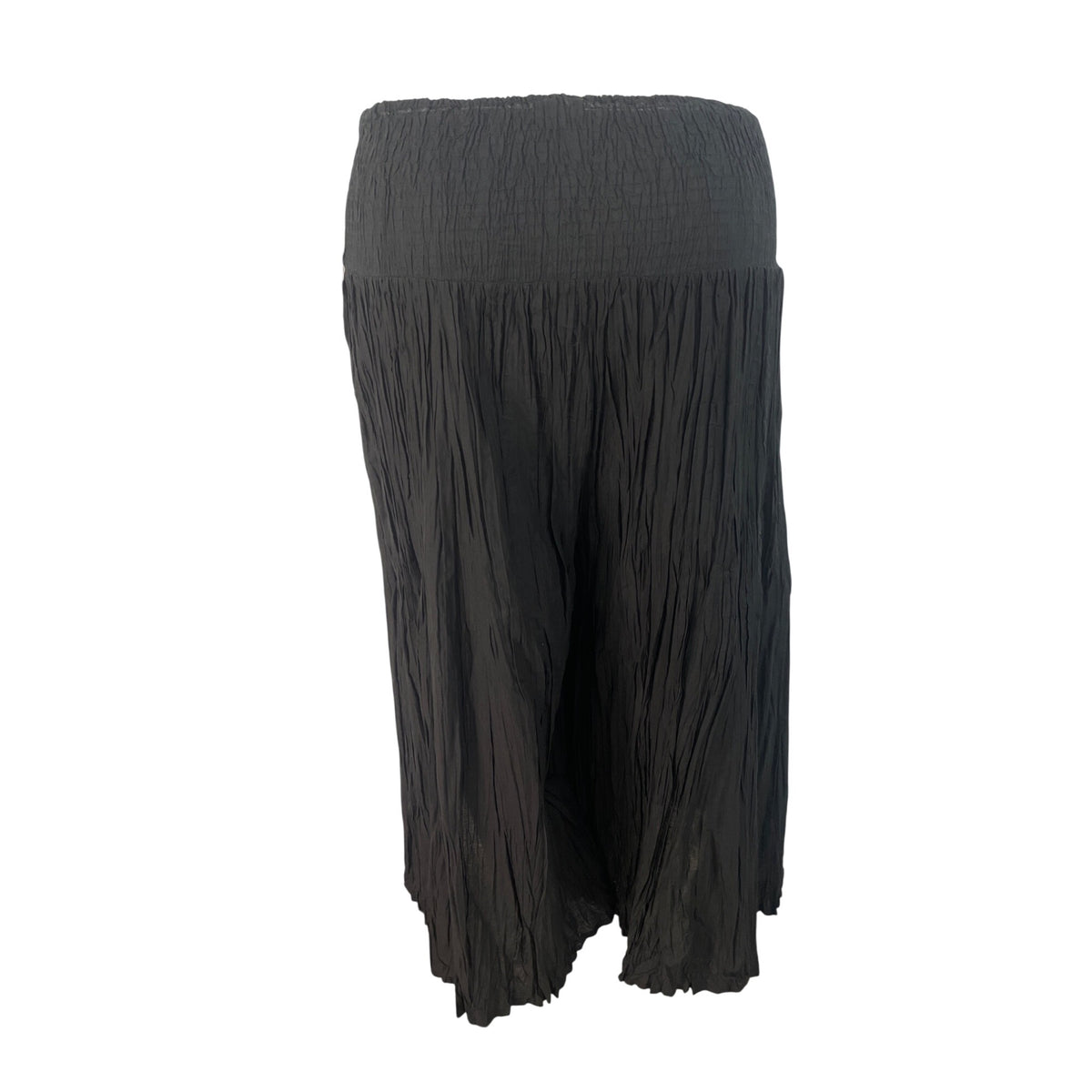 Sandy Starkman Womens Black Crinkled Maxi Pants Size 1X - New