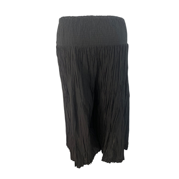 Sandy Starkman Womens Black Crinkled Maxi Pants Size 1X - New