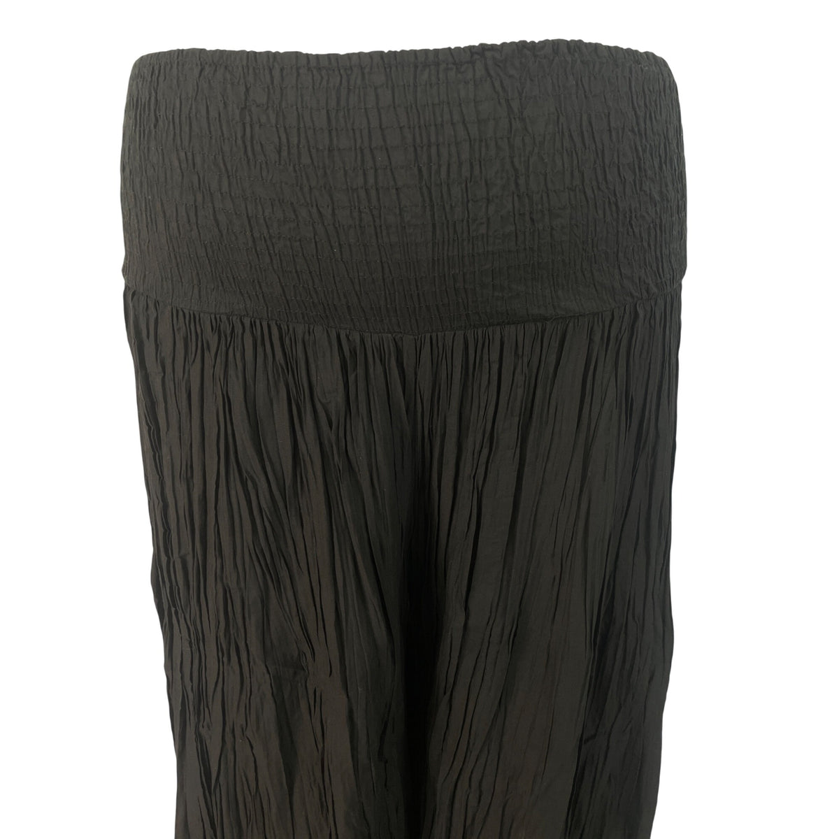 Sandy Starkman Womens Black Crinkled Maxi Pants Size 1X - New
