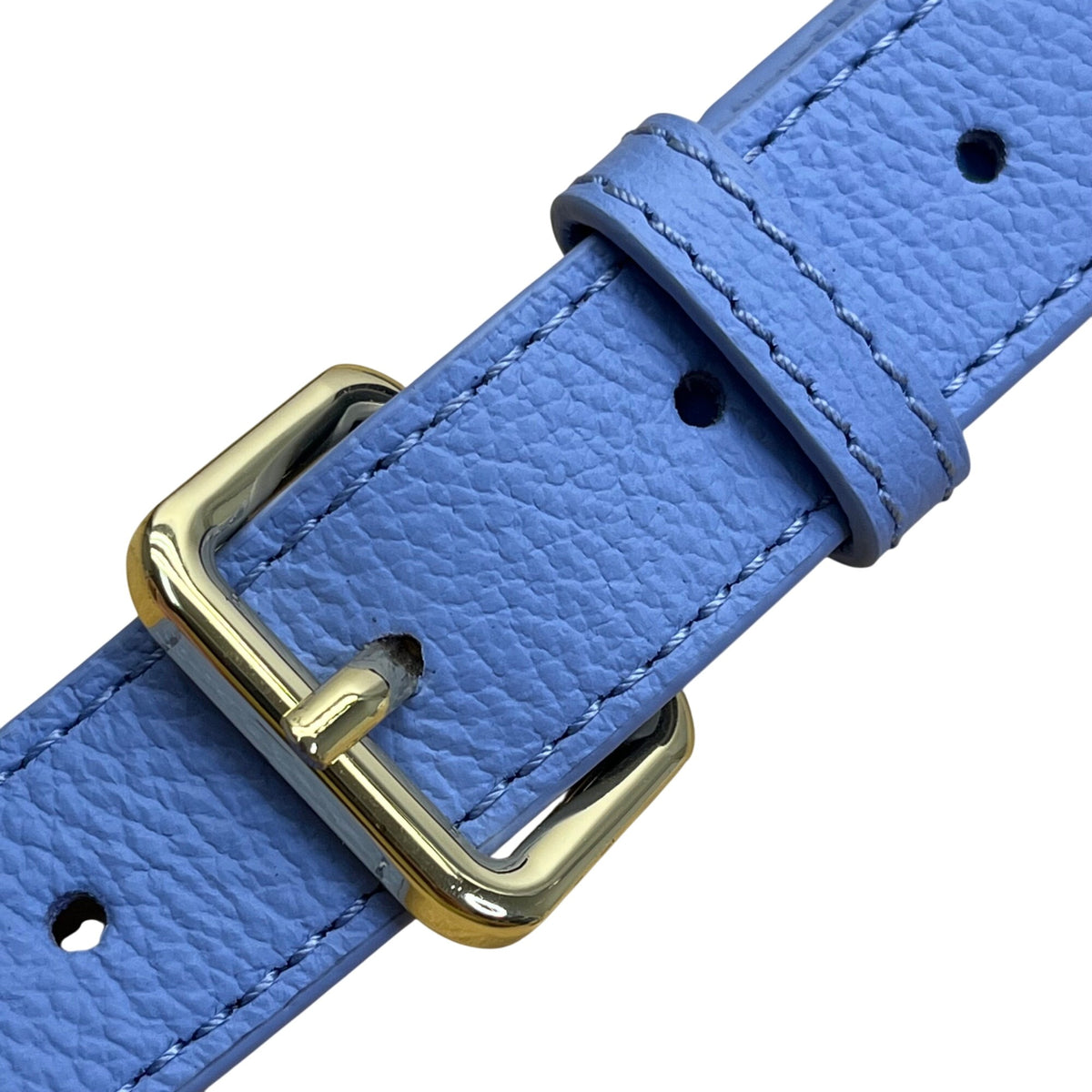 Talbots Blue Nappa Leather Gold Chain Strap Havana Crossbody Bag Size M