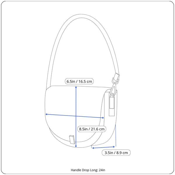 Talbots Blue Nappa Leather Gold Chain Strap Havana Crossbody Bag Size M
