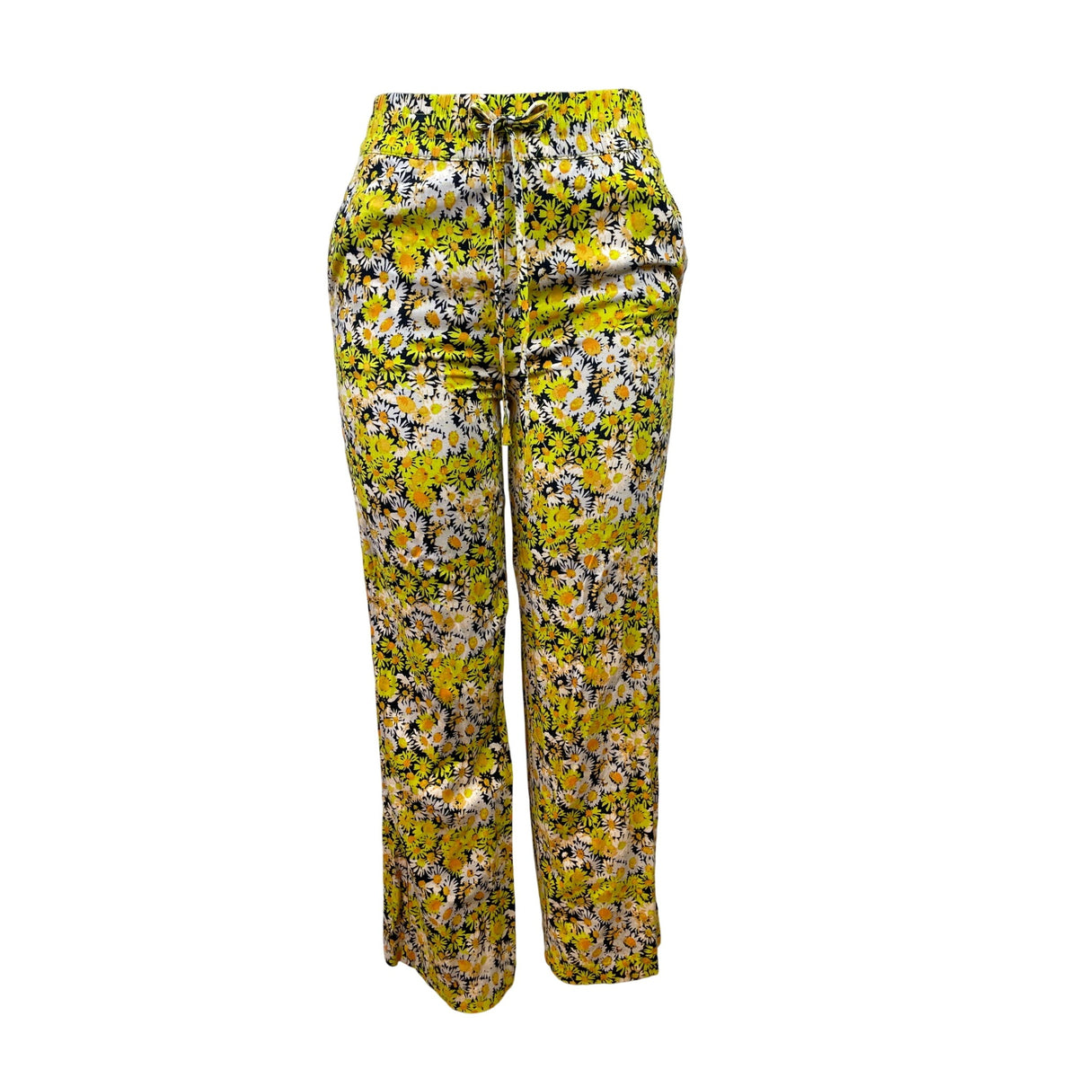 Urban Outfitters Women's Yellow Floral Stretch & Wide Leg Pants Sz S/P