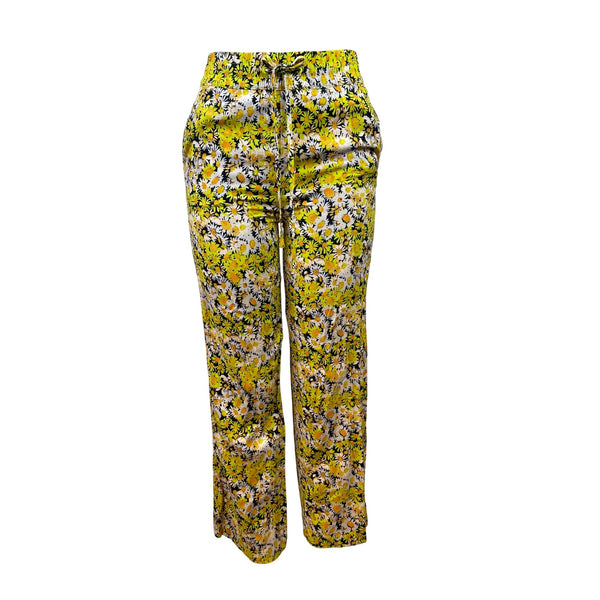 Urban Outfitters Women's Yellow Floral Stretch & Wide Leg Pants Sz S/P