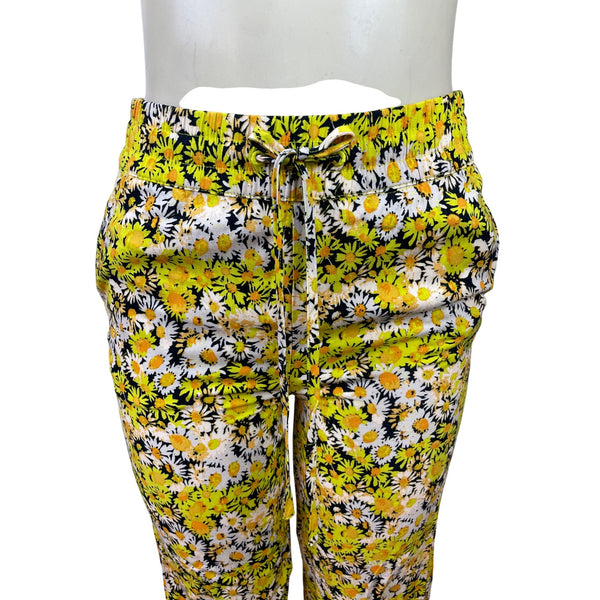 Urban Outfitters Women's Yellow Floral Stretch & Wide Leg Pants Sz S/P