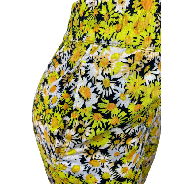 Urban Outfitters Women's Yellow Floral Stretch & Wide Leg Pants Sz S/P