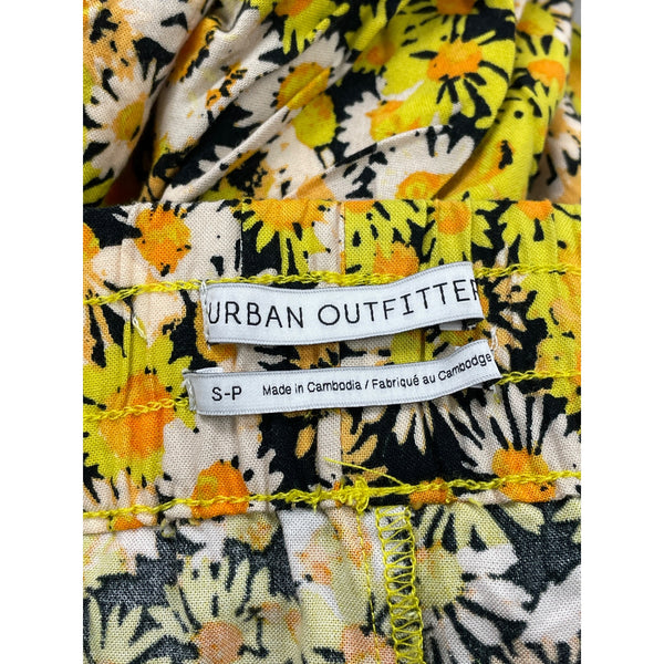 Urban Outfitters Women's Yellow Floral Stretch & Wide Leg Pants Sz S/P