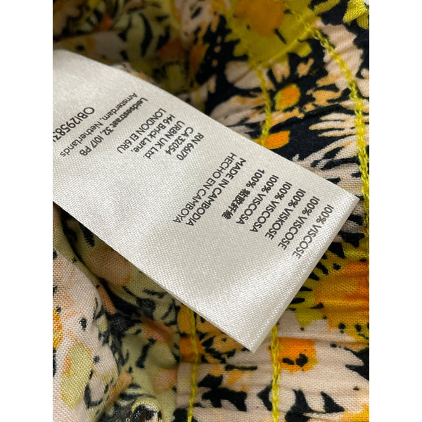 Urban Outfitters Women's Yellow Floral Stretch & Wide Leg Pants Sz S/P