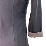 IZ Byer Black 3/4 Sleeve Blazer With Striped Cuffs Womens Size X-Small