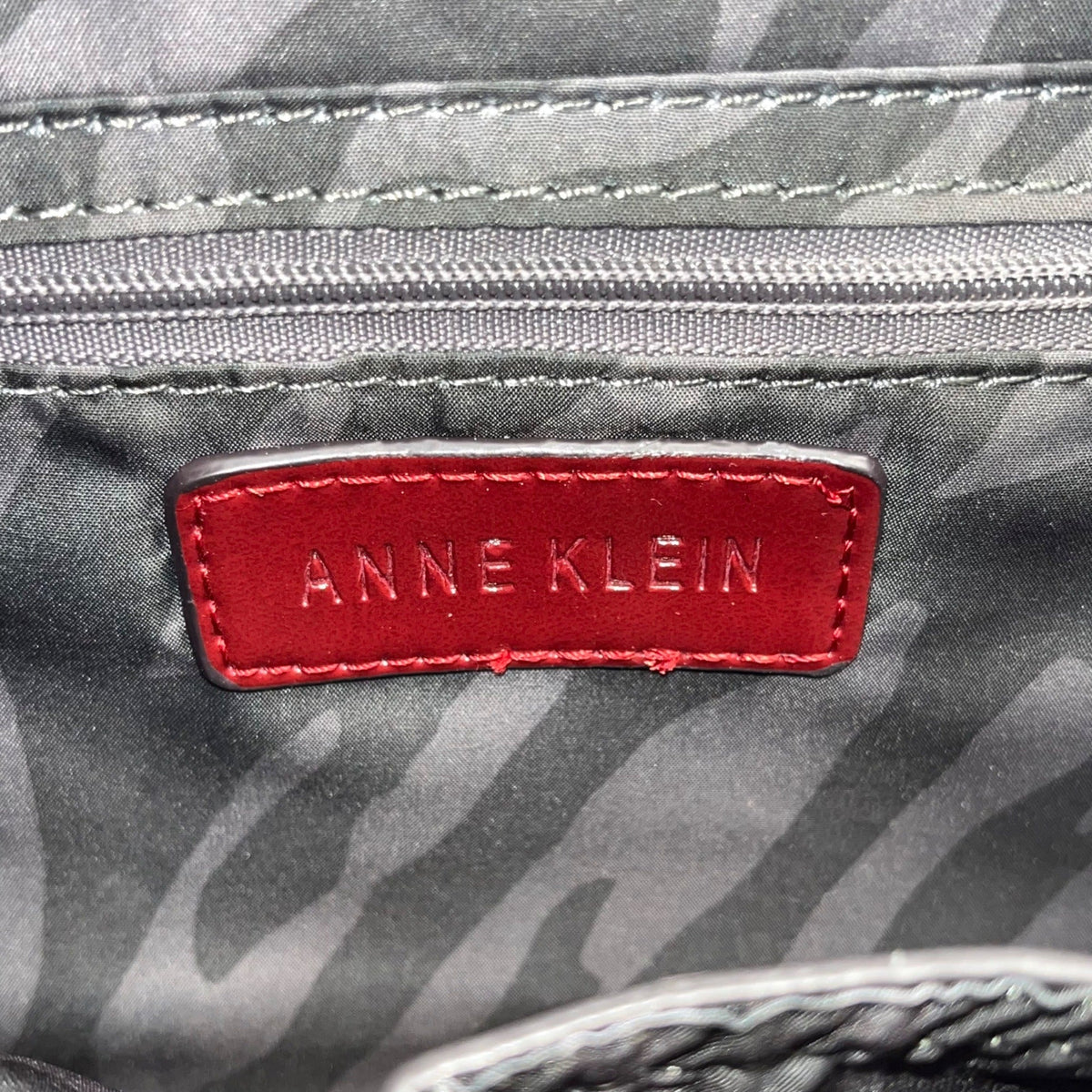 Anne Klein Red Patent Faux Leather Gold Lock Accent Chain Strap Shoulder Bag