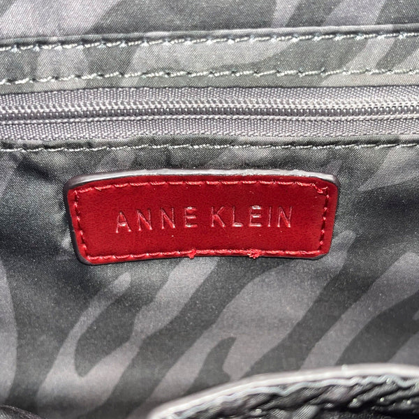 Anne Klein Red Patent Faux Leather Gold Lock Accent Chain Strap Shoulder Bag