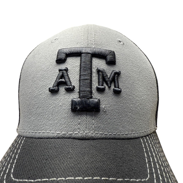 Texas A&M New Era Adjustable Cap Gray & Black Embroidered Logo Cotton Blend Unisex