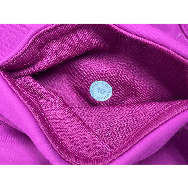 Lululemon Women’s High-Waist Cropped Leggings Purple Stretchy Yoga Pants Sz 10